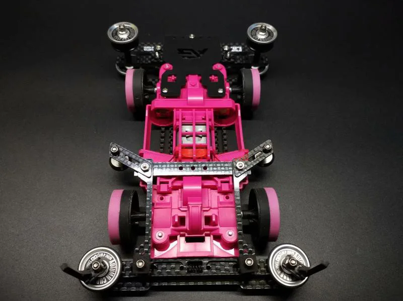 Фото 1 компл. Розовый Tamiya мини 4WD модель автомобиля с MSL/MS L шасси внутри подвеска Весна