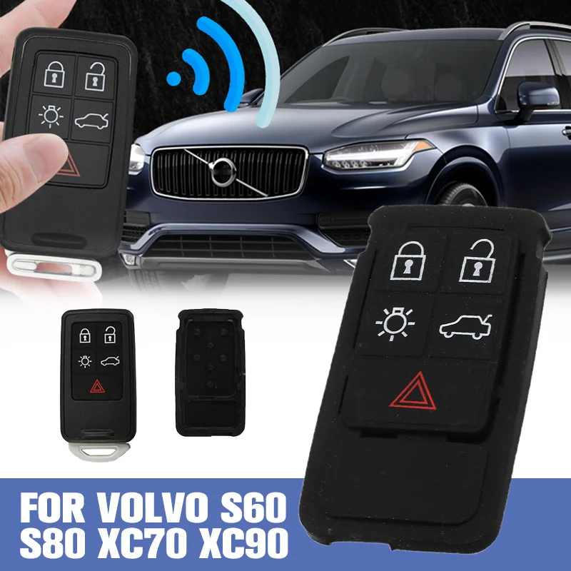 5 кнопок для Volvo S60 S80 XC70 XC90 дистанционный брелок силиконовый коврик черный резиновый Чехол запасные части ключ зажигания
5 кнопок для Volvo S60 S80 XC70 XC90 дистанционный брелок силиконовый коврик черный резиновый Чехол запасные части ключ зажигания