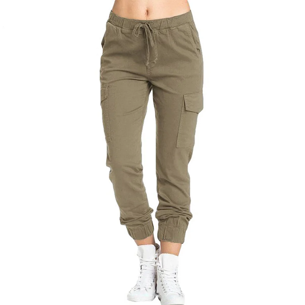 Women Cargo Pants Solid Trousers with Pocket Korean Style Streetwear Drawstring Elastic Waist Casual Pants Women Fashion Pants
Women Cargo Pants Solid Trousers with Pocket Korean Style Streetwear Drawstring Elastic Waist Casual Pants Women Fashion Pants