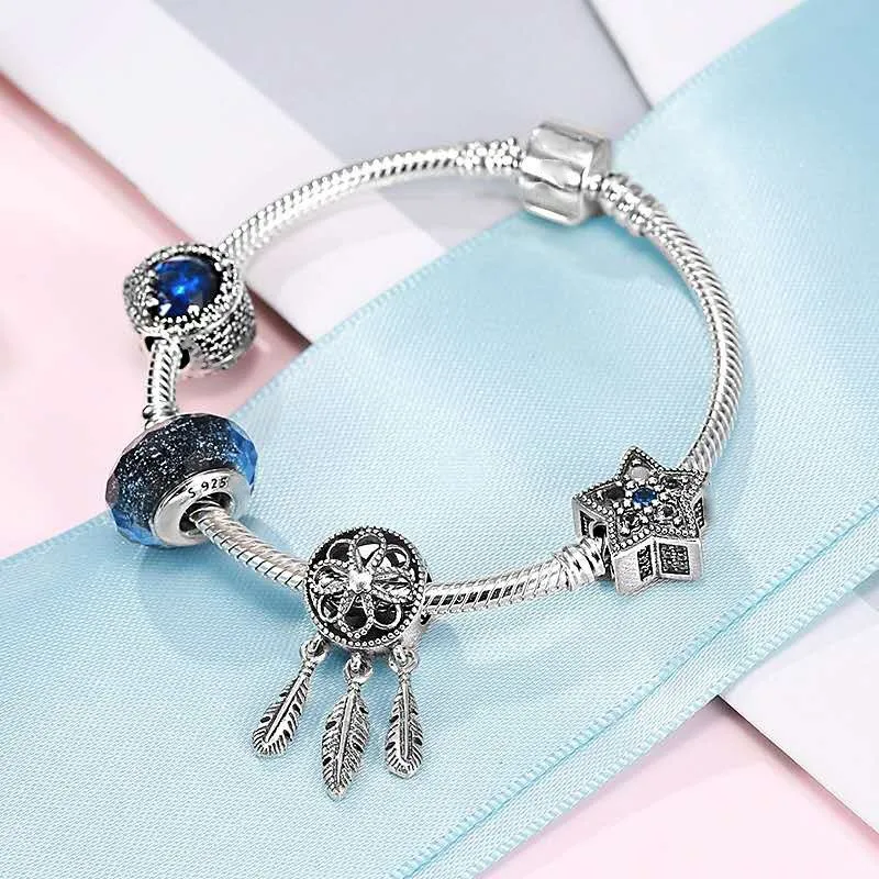 925 Sterling Silver Fashion Classic Button With Blue Glass Beads Shadow Catching Charm Fit Original Pan Charm Diy Jewelry
925 Sterling Silver Fashion Classic Button With Blue Glass Beads Shadow Catching Charm Fit Original Pan Charm Diy Jewelry