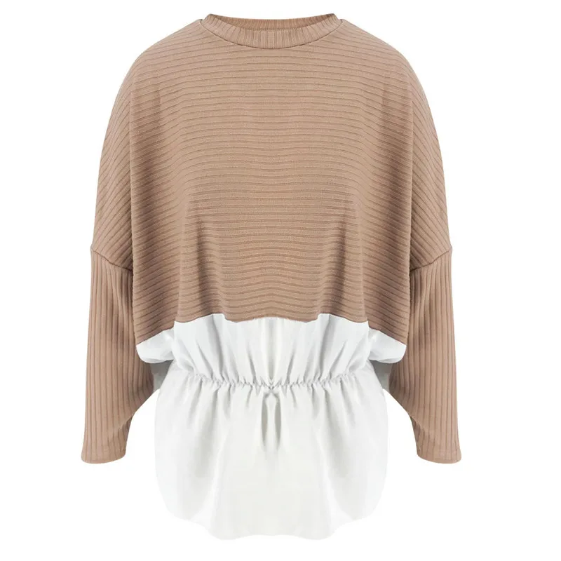 LOSSKY Winter Fashion Ruffled Knitted Sweater Patchwork Loose Shirt Casual Streetwear Female Womens Long Sleeve Blusas Pullover
LOSSKY Winter Fashion Ruffled Knitted Sweater Patchwork Loose Shirt Casual Streetwear Female Womens Long Sleeve Blusas Pullover
