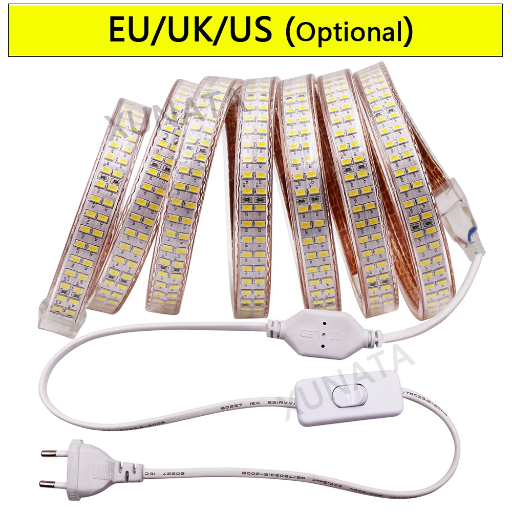 110V 220V Flexible LED Strip SMD 5730 240Leds/m LED Light Strip Ribbon Diode Tape Dimmable LED Under Cabinet Light 1m 2m 3m 5m
110V 220V Flexible LED Strip SMD 5730 240Leds/m LED Light Strip Ribbon Diode Tape Dimmable LED Under Cabinet Light 1m 2m 3m 5m