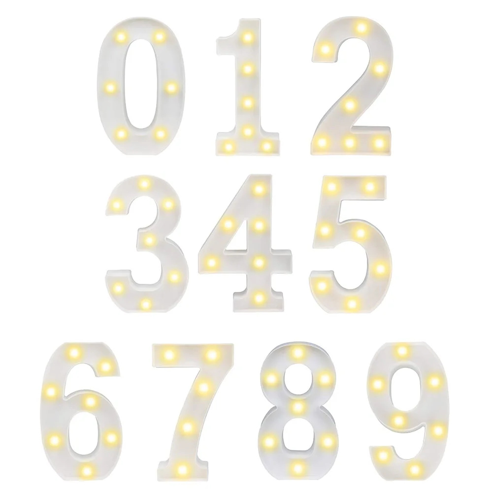 0-9 Digital Number Light LED Symbol Sign Lamp Night Light Battery Powered Model Lamp Birthday Wedding Party Decoration
0-9 Digital Number Light LED Symbol Sign Lamp Night Light Battery Powered Model Lamp Birthday Wedding Party Decoration