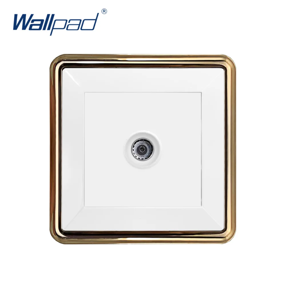 Wallpad TV Television Socket Wall Electrical Power Socket Outlet Gold Panel 
Wallpad TV Television Socket Wall Electrical Power Socket Outlet Gold Panel