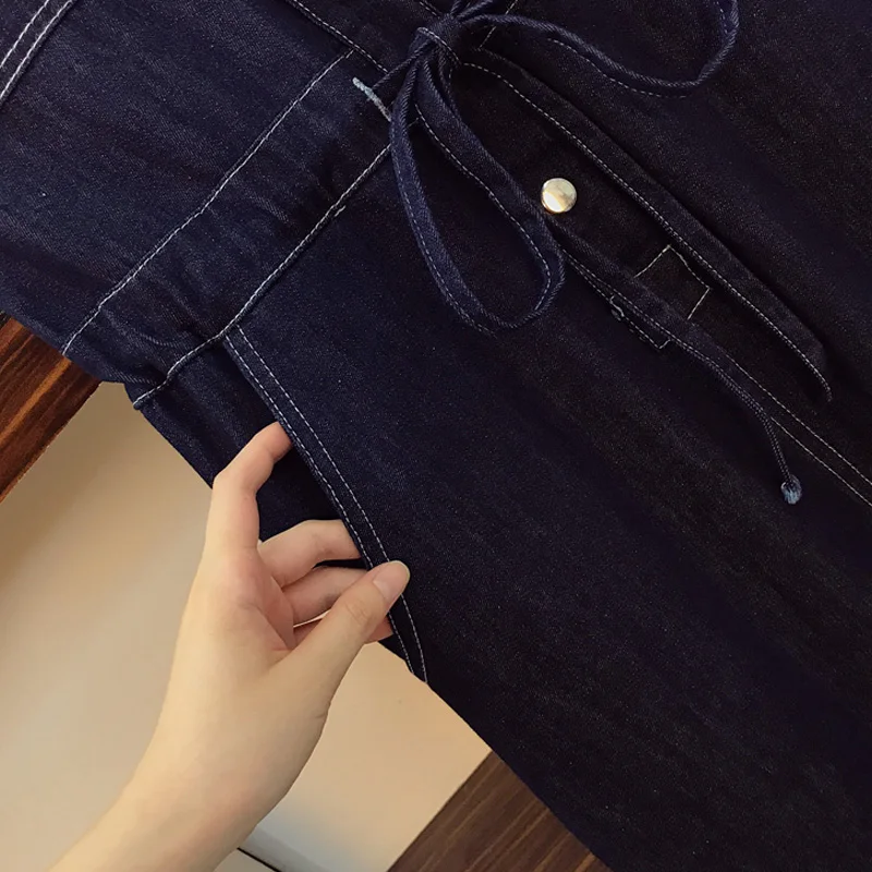 Vintage Womens Deep Blue Demin Dress Short Sleeve Elegant Lady High Waist A Line Dresses 2021 New Summer Plus Size Clothing 
Vintage Womens Deep Blue Demin Dress Short Sleeve Elegant Lady High Waist A Line Dresses 2021 New Summer Plus Size Clothing