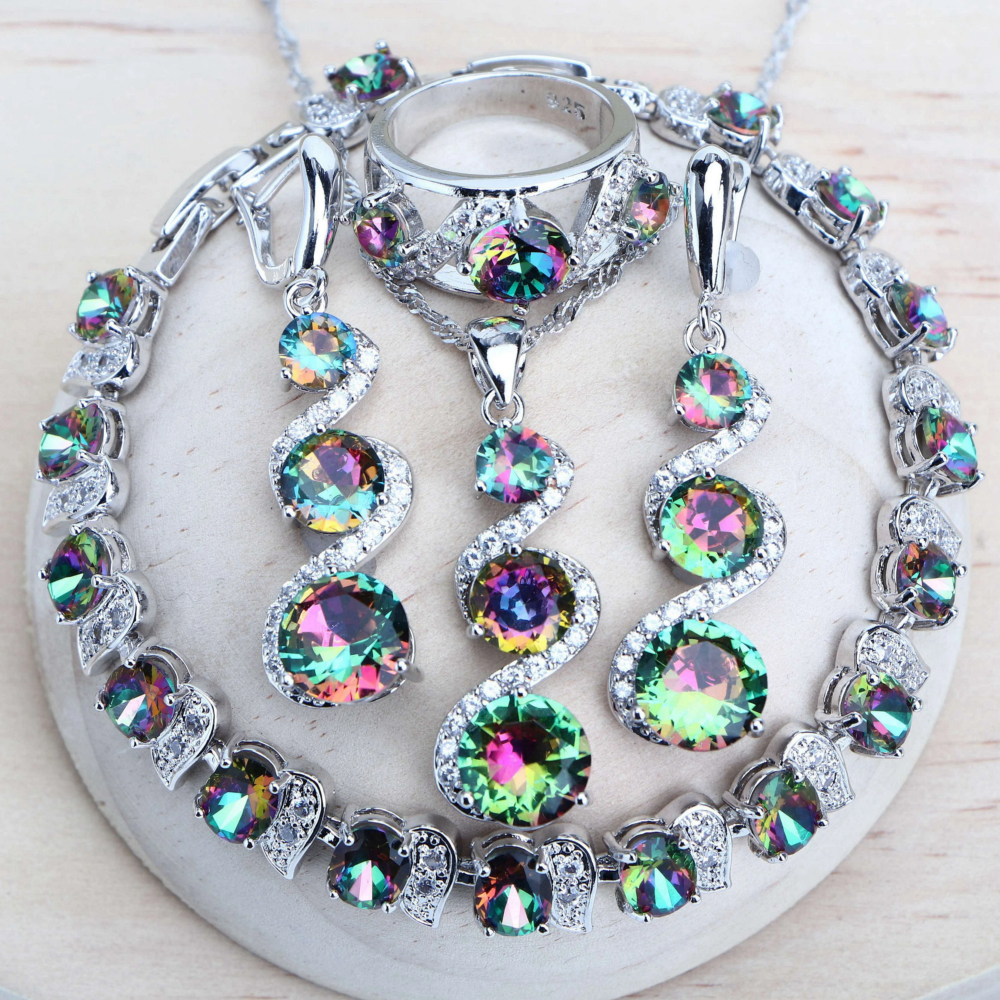 925 Sterling Silver Bridal Jewelry Sets Women Costume Zirconia Jewellery Wedding Rings Earrings Bracelets Pendant Necklace
925 Sterling Silver Bridal Jewelry Sets Women Costume Zirconia Jewellery Wedding Rings Earrings Bracelets Pendant Necklace