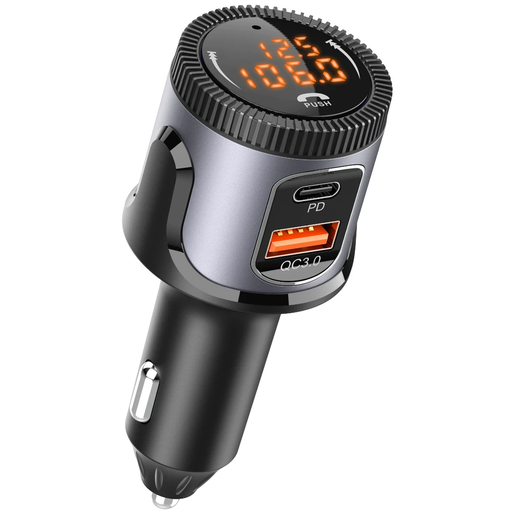 BC72 QC3.0 + USB C PD зарядное устройство вольтметр Bluetooth-совместимый 5,0 FM-передатчик радиоадаптер громкой связи MP3 музыкальный плеер 
BC72 QC3.0 + USB C PD зарядное устройство вольтметр Bluetooth-совместимый 5,0 FM-передатчик радиоадаптер громкой связи MP3 музыкальный плеер