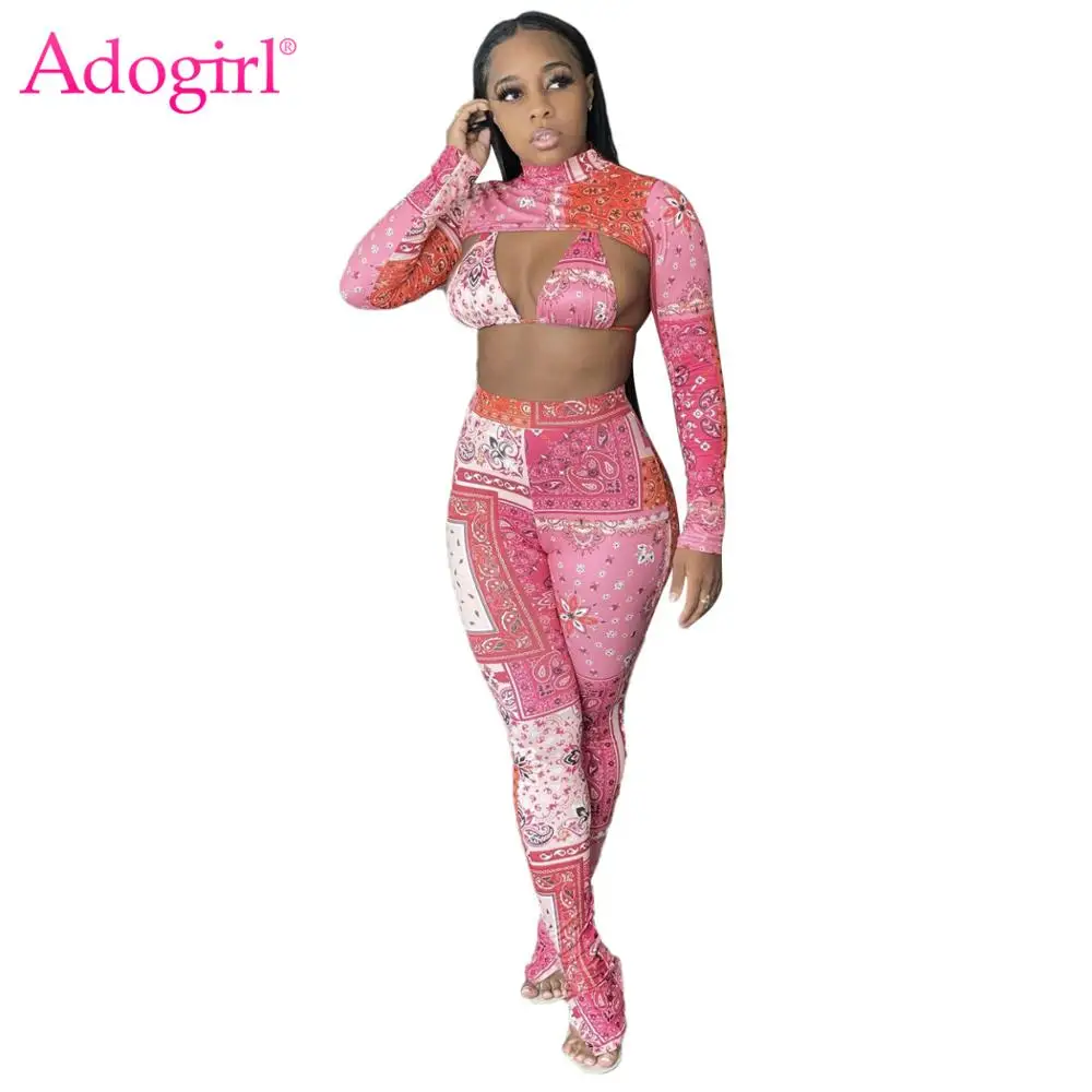 Adogirl Women Sexy Print Three Piece Set Bra +Long Sleeve Cape High Waist Pencil Pants Beach Swimsuit Fashion Night Club 3PCS
Adogirl Women Sexy Print Three Piece Set Bra +Long Sleeve Cape High Waist Pencil Pants Beach Swimsuit Fashion Night Club 3PCS