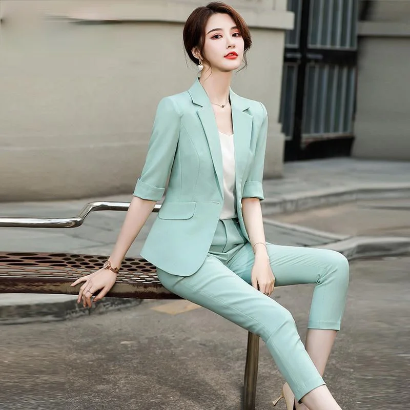 Women 2021 Spring Fashion 2 Piece Sets Female Business Lady Office Uniform Blazer Ladies Slim Thin Trousers Work Pant Suits Y221
Women 2021 Spring Fashion 2 Piece Sets Female Business Lady Office Uniform Blazer Ladies Slim Thin Trousers Work Pant Suits Y221