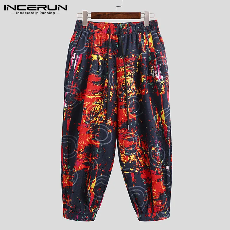 INCERUN Vintage Men Wide Leg Pants Printing Joggers 2021 Elastic Waist Pockets Trousers Men Loose Ethnic Casual Pantalon S-5XL
INCERUN Vintage Men Wide Leg Pants Printing Joggers 2021 Elastic Waist Pockets Trousers Men Loose Ethnic Casual Pantalon S-5XL