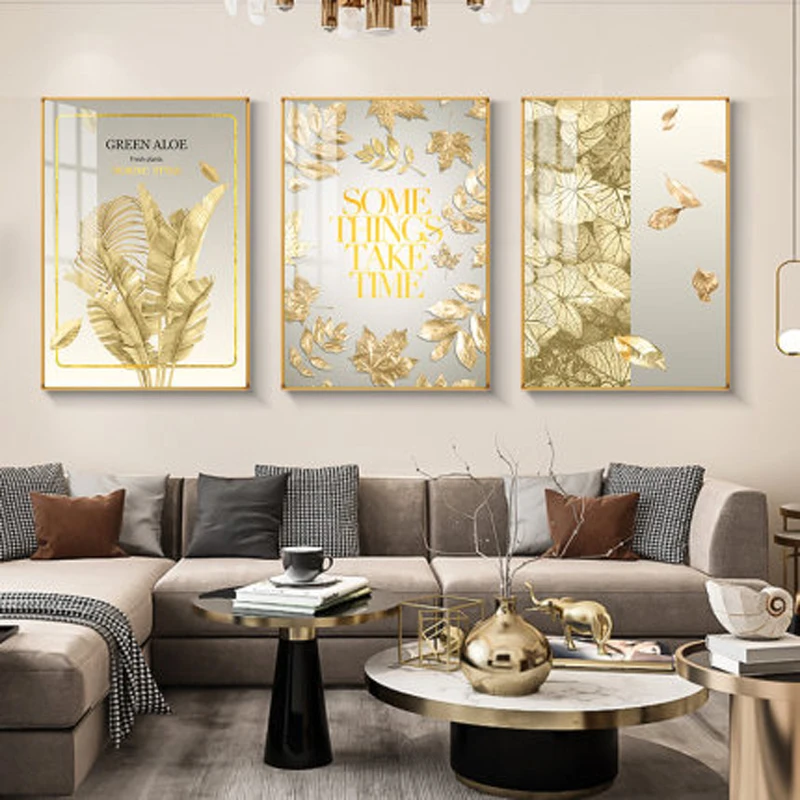 Gold Plant Luxury Image Home Decor Nordic Canvas Wall Painting Modern Art Gold Leaf Decoration Posters Prints for Living Room
Gold Plant Luxury Image Home Decor Nordic Canvas Wall Painting Modern Art Gold Leaf Decoration Posters Prints for Living Room