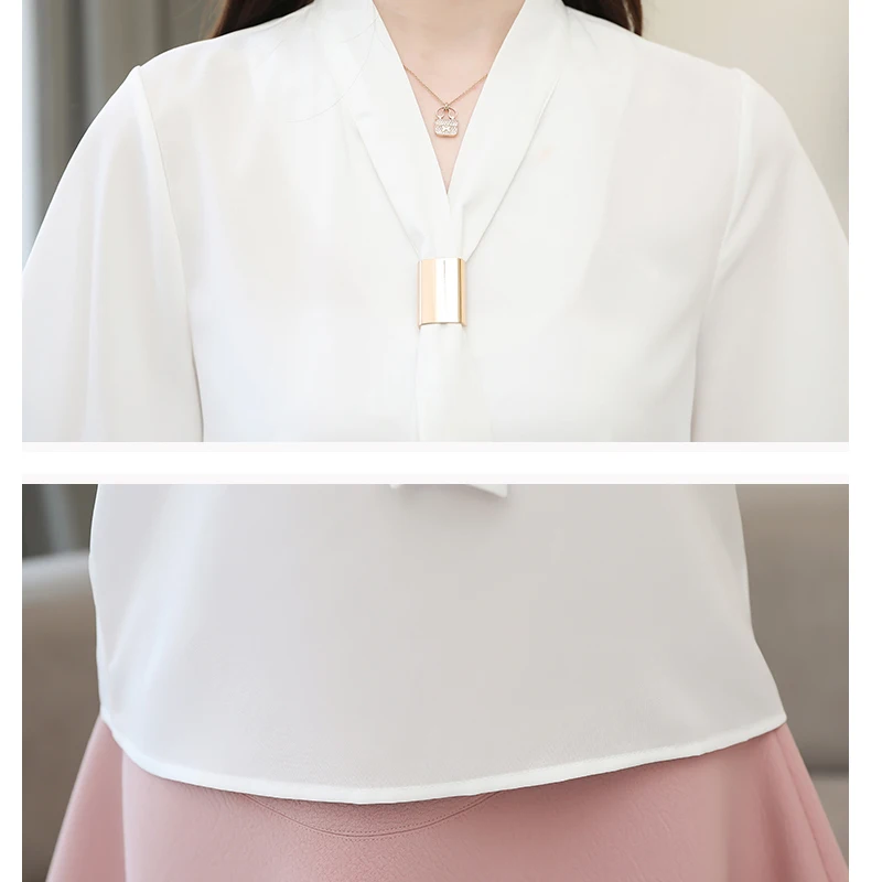 Blouses Women Tie Collar Short Sleeve Blusas Mujer De Moda 2021 Korean Solid Elegant Womens Tops and Blouses White Shirt 8908 50 
Blouses Women Tie Collar Short Sleeve Blusas Mujer De Moda 2021 Korean Solid Elegant Womens Tops and Blouses White Shirt 8908 50