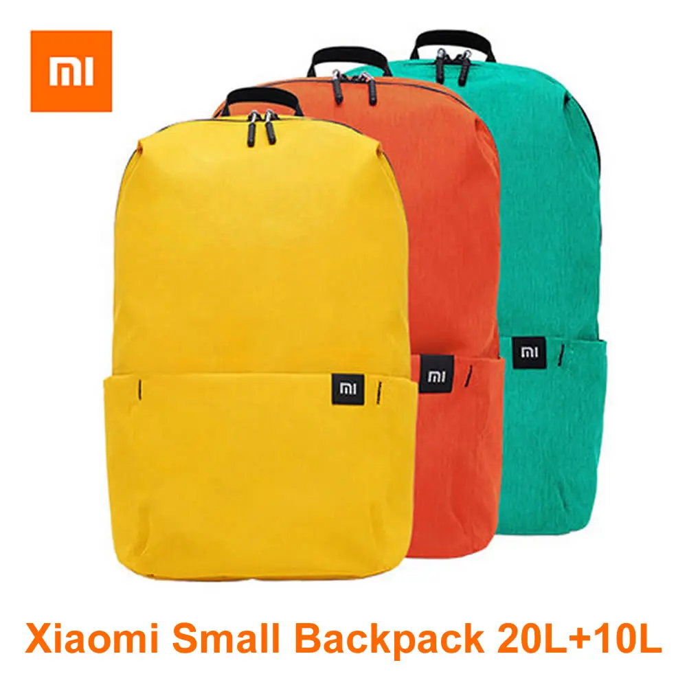 

Original Xiaomi Small Backpack 20L and 10L Suit 4 Level Waterproof Travel Backpacks Urban Leisure Unisex Mi Backpack Laptop Bag