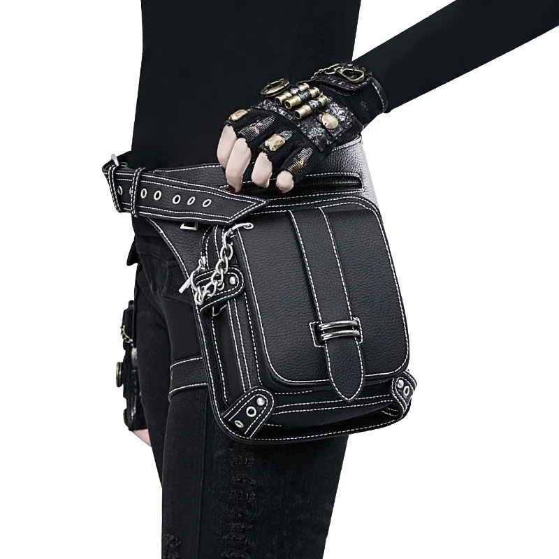 Steampunk Punk Retro Waist Bag PU Moto Biker Shoulder Gothic Messenger Bag Motorcycle Leg Bag Female Phone Bag Black Unisex
Steampunk Punk Retro Waist Bag PU Moto Biker Shoulder Gothic Messenger Bag Motorcycle Leg Bag Female Phone Bag Black Unisex