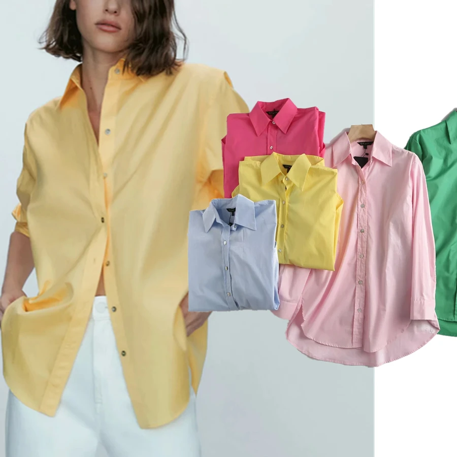 Withered England Fashion Simple Multicolor Oversize Boyfriend Cotton Blouse Women Blusas Mujer De Moda 2021 Casual Shirt Women
Withered England Fashion Simple Multicolor Oversize Boyfriend Cotton Blouse Women Blusas Mujer De Moda 2021 Casual Shirt Women