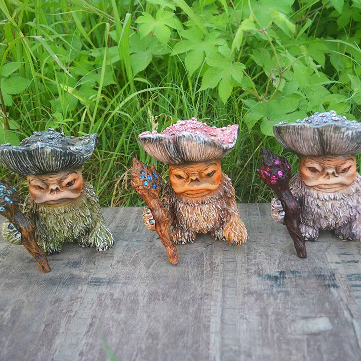 

Independent station new fairy tale mushroom monster shaman wizard resin crafts garden ornaments Halloween decorations
