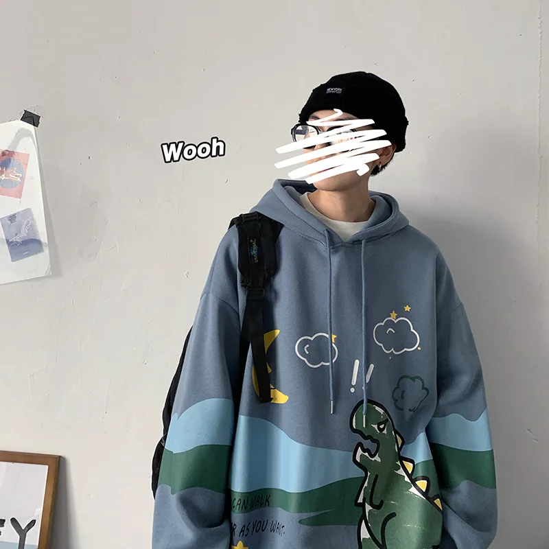 Winter Woman Cartoon Dinosaur Print Pullover Long Sleeve Fleece Hooded Sweatshirt Loose Hoodie Unisex Autumn Hip Pop Plus Size
Winter Woman Cartoon Dinosaur Print Pullover Long Sleeve Fleece Hooded Sweatshirt Loose Hoodie Unisex Autumn Hip Pop Plus Size