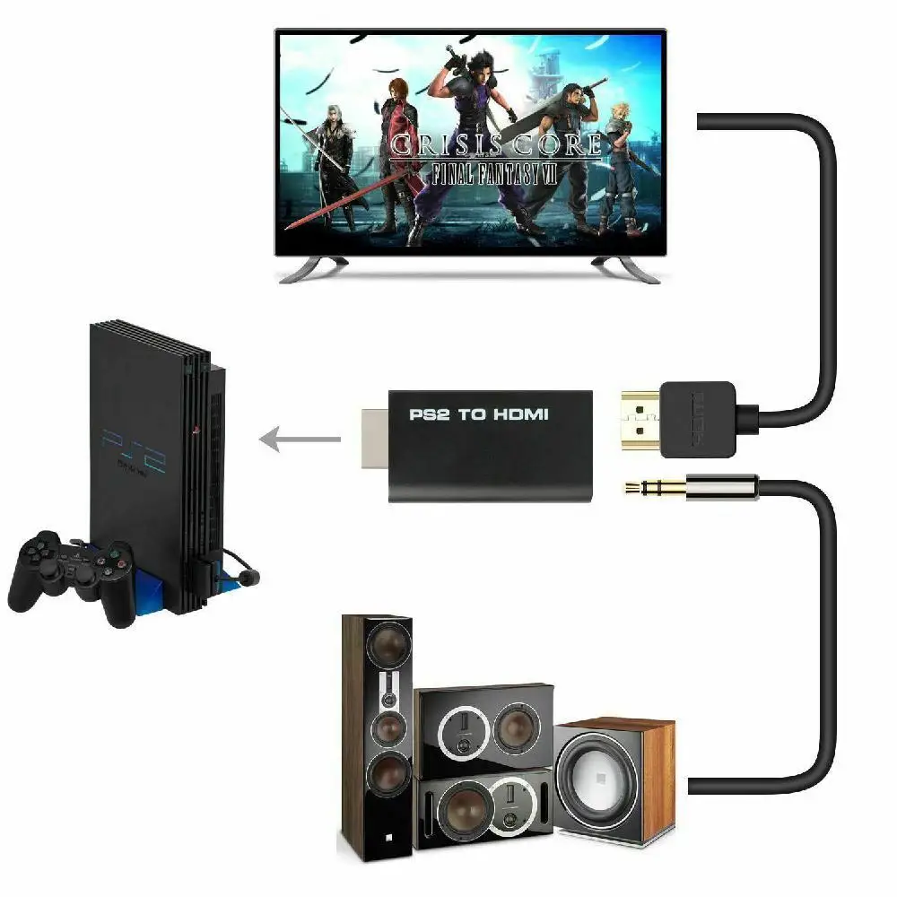 Переходник для Sony 2 PS2 в HDMI-совместимый адаптер аудио-и видеосъемки USB кабель
