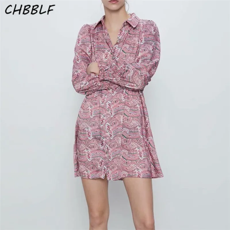 CHBBLF women stylish print mini dress long sleeve pleated design retro female casual dresses vestidos O9563
CHBBLF women stylish print mini dress long sleeve pleated design retro female casual dresses vestidos O9563