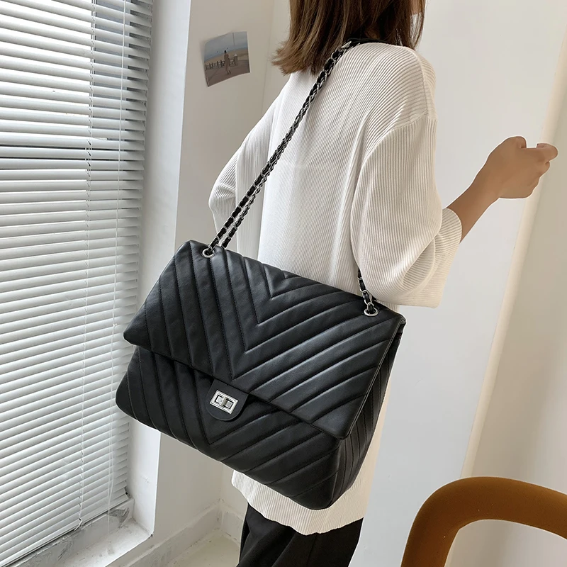 Embroidery Thread Big PU Leather Crossbody Bags for Women 2021 Trend Female Branded Trending Chain Shoulder Handbags
Embroidery Thread Big PU Leather Crossbody Bags for Women 2021 Trend Female Branded Trending Chain Shoulder Handbags