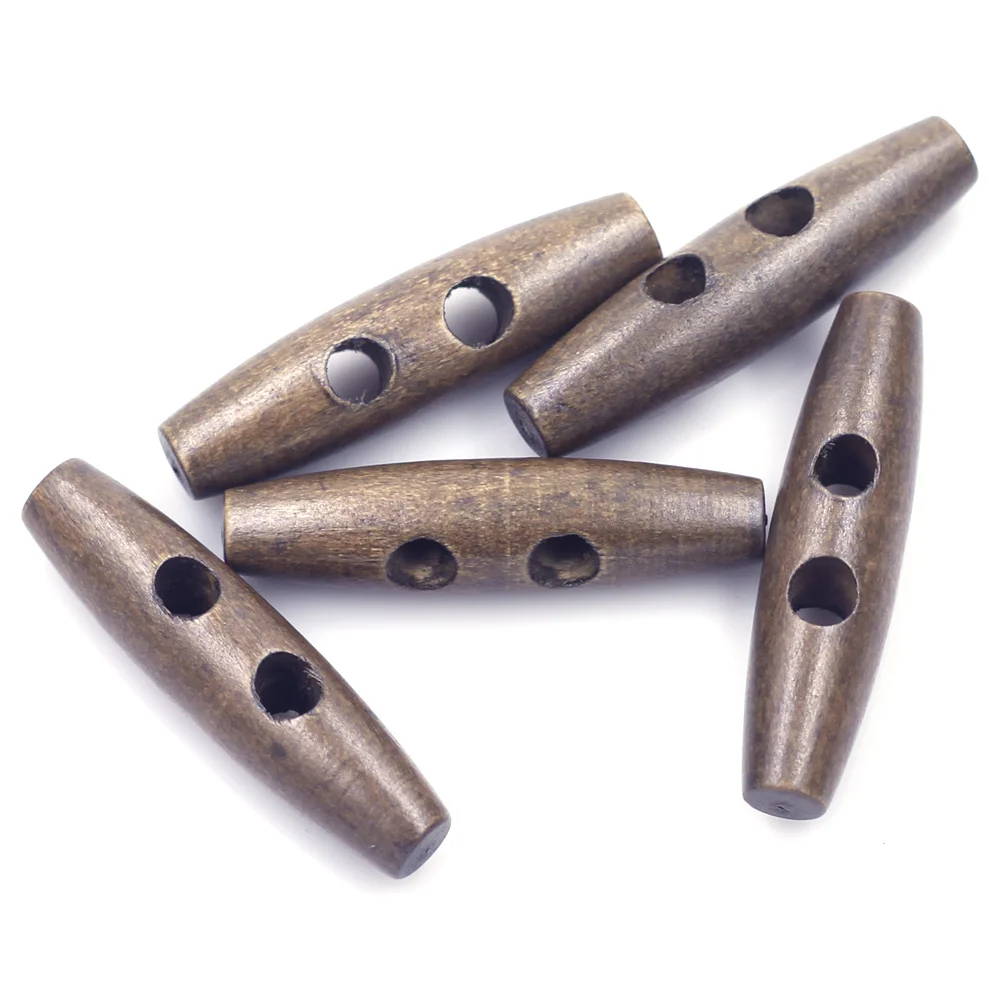 50PCS Dark Brown Wood Sewing Toggle Buttons 2 Holes 50x13mm DIY Crafts Scrapbooking Coat Clothes Gift Decor Knitting Accessories 
50PCS Dark Brown Wood Sewing Toggle Buttons 2 Holes 50x13mm DIY Crafts Scrapbooking Coat Clothes Gift Decor Knitting Accessories