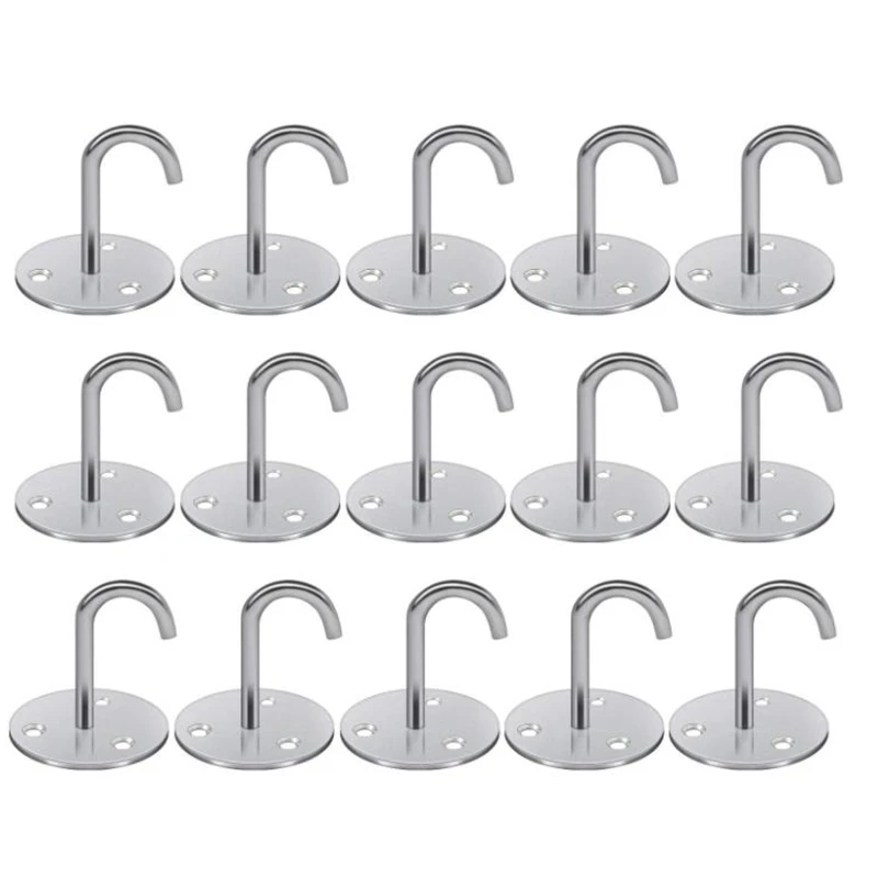15 PCS Wall Mount Ceiling Hooks, Stainless Steel Heavy Duty Plate Hook for Hanging Plant Basket Decoration Hooks Etc
15 PCS Wall Mount Ceiling Hooks, Stainless Steel Heavy Duty Plate Hook for Hanging Plant Basket Decoration Hooks Etc