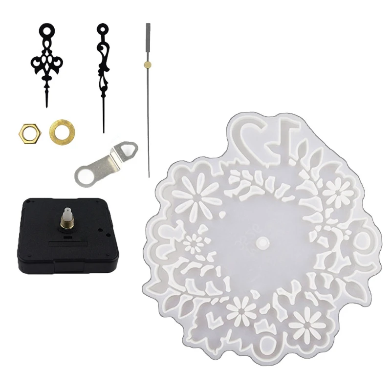 Flower Clock Wall Decoration Crystal Epoxy Resin Mold Hanging Ornaments Casting Silicone Mould DIY Crafts Home Decortives Castin
Flower Clock Wall Decoration Crystal Epoxy Resin Mold Hanging Ornaments Casting Silicone Mould DIY Crafts Home Decortives Castin