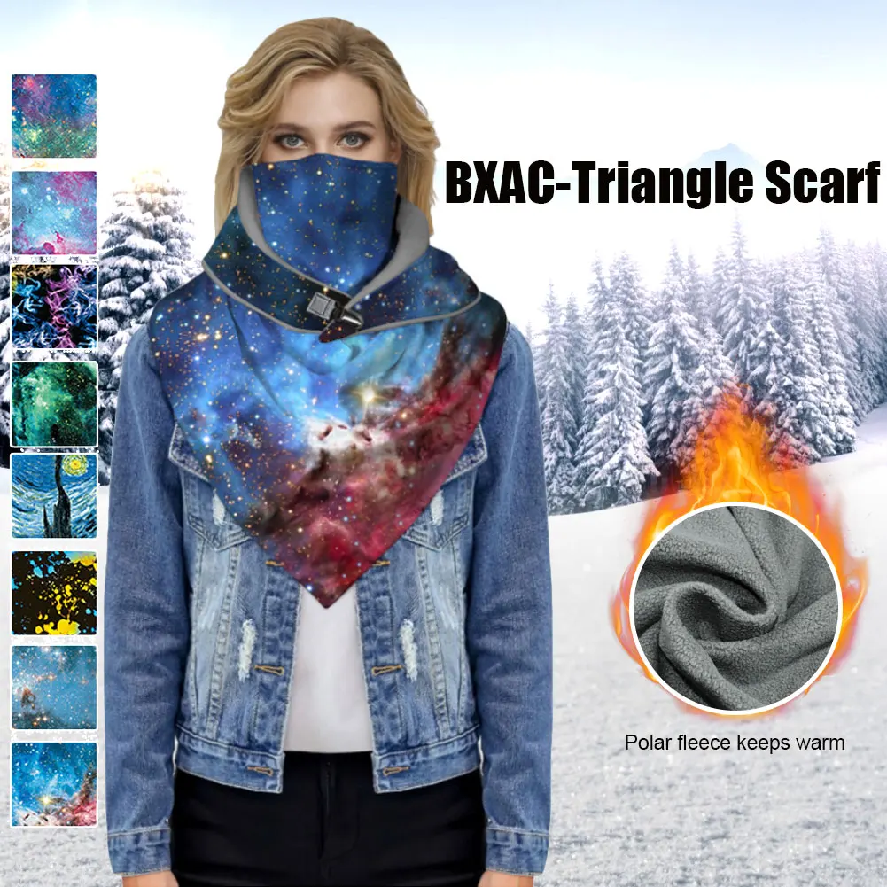 Polar Fleece Warm Winter Riding Face Cover Scarf Ski Triangle Scarf Starry Sky Pattern For Outdoors Hiking Cycling Neck Gaiter
Polar Fleece Warm Winter Riding Face Cover Scarf Ski Triangle Scarf Starry Sky Pattern For Outdoors Hiking Cycling Neck Gaiter