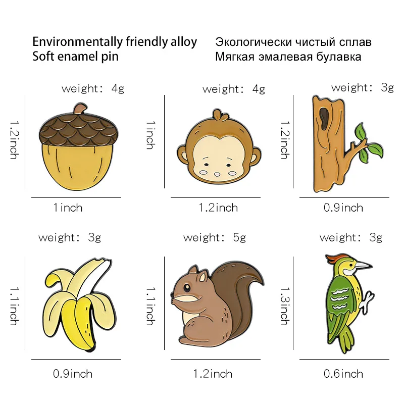 2021 Fashion Cute Woodpecker Cartoon Enamel Pin Monkey Squirrel Brooches for Women Lapel Pin Badge Animal Jewelry Gift Wholesale
2021 Fashion Cute Woodpecker Cartoon Enamel Pin Monkey Squirrel Brooches for Women Lapel Pin Badge Animal Jewelry Gift Wholesale