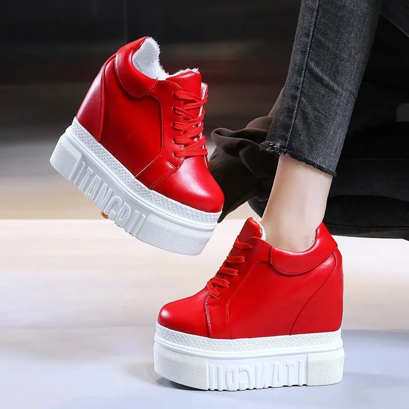 12cm Sneakers Autumn Winter Shoes for Women Sneakers High Top Short Plush Platform Sneakers Casual Woman Shoes Zapatos Mujer
12cm Sneakers Autumn Winter Shoes for Women Sneakers High Top Short Plush Platform Sneakers Casual Woman Shoes Zapatos Mujer