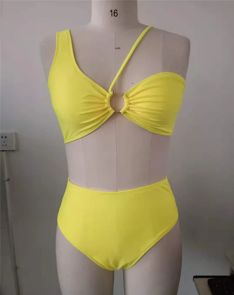 2021 Summer Women Yellow Bikini Suits Newest Sleeveless Backless Bra + High Waist Underwear Lady's Plus Size Two Pieces Swimwear
2021 Summer Women Yellow Bikini Suits Newest Sleeveless Backless Bra + High Waist Underwear Lady's Plus Size Two Pieces Swimwear