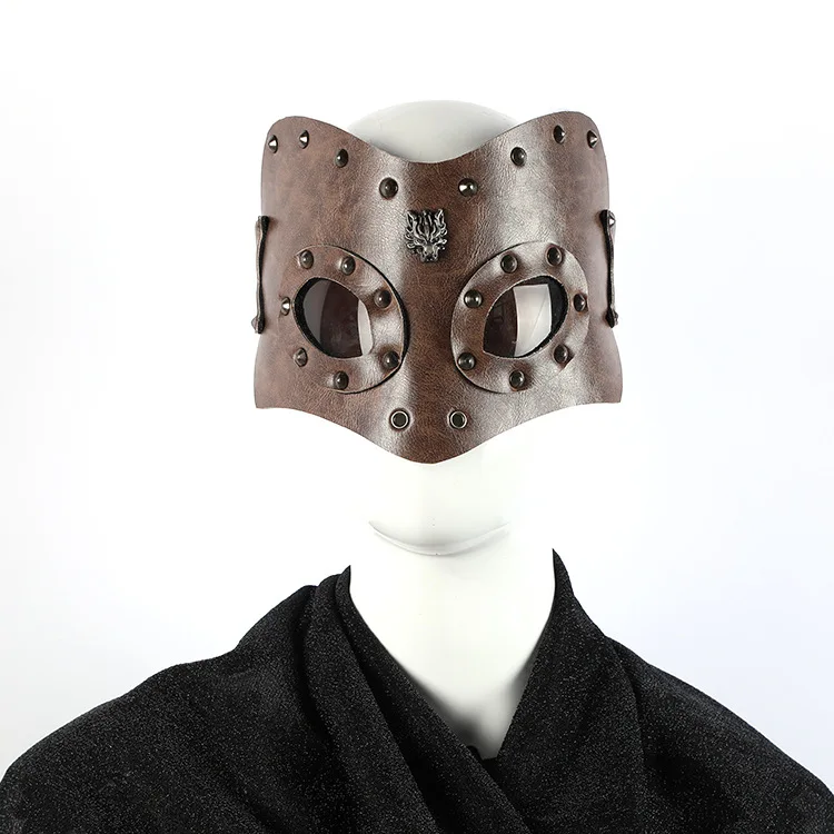 Unisex Women Mens Brown Leather Adult Play Halloween Party Vintage Easter Bar Cosplay Costume Prop Half Face PU Punk Mask 
Unisex Women Mens Brown Leather Adult Play Halloween Party Vintage Easter Bar Cosplay Costume Prop Half Face PU Punk Mask
