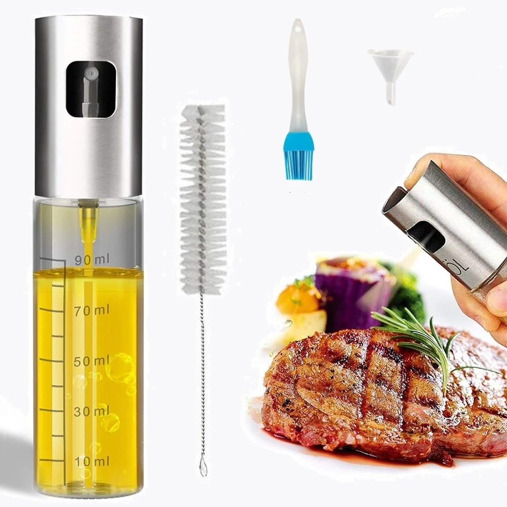 3pcs/Set 100ml Glass Olive Oil Sprayer Empty Bottle Oil Dispenser with Cleaning Brush for Cooking Salad Picnic BBQ Tools
3pcs/Set 100ml Glass Olive Oil Sprayer Empty Bottle Oil Dispenser with Cleaning Brush for Cooking Salad Picnic BBQ Tools