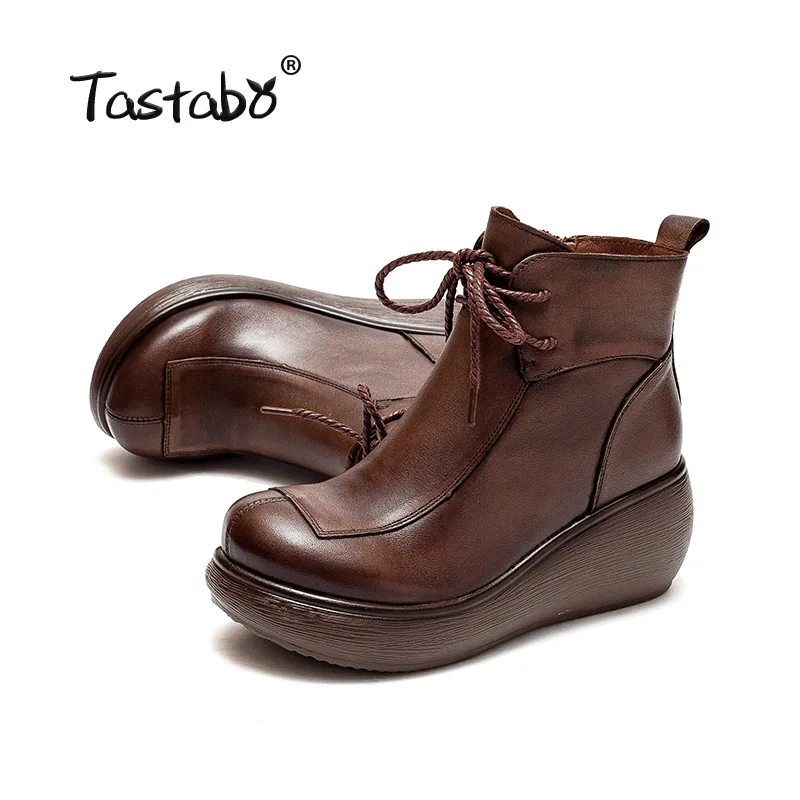 Tastabo Women Shoes 2021 New Women Genuine Leather Casual Shoes Breathable Fashion Waterproof Flat Platform Shoes Ankle Boots
Tastabo Women Shoes 2021 New Women Genuine Leather Casual Shoes Breathable Fashion Waterproof Flat Platform Shoes Ankle Boots