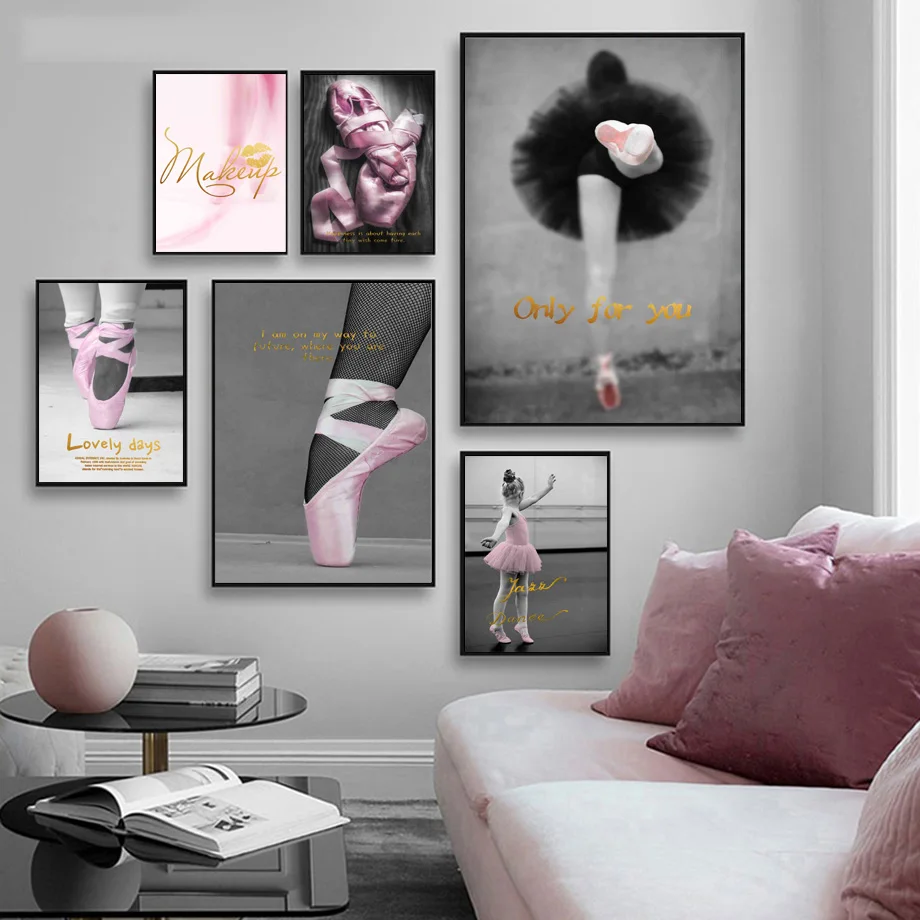 Pink Ballet Shoes Dress Girl Lips Quote Wall Art Canvas Painting Nordic Posters And Prints Wall Pictures For Living Room Decor
Pink Ballet Shoes Dress Girl Lips Quote Wall Art Canvas Painting Nordic Posters And Prints Wall Pictures For Living Room Decor