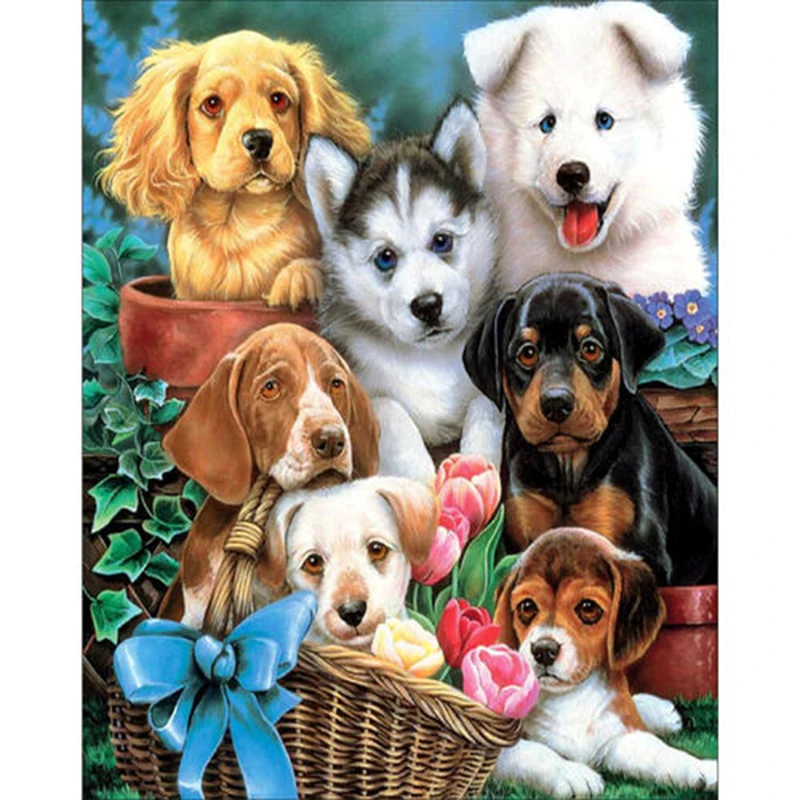 Diy 5d Malusos Seven Puppies And Flowers Complete Diamond Painting Cross Stitch Kit Art Animal Series Mosaic Diamond Painting 
Diy 5d Malusos Seven Puppies And Flowers Complete Diamond Painting Cross Stitch Kit Art Animal Series Mosaic Diamond Painting