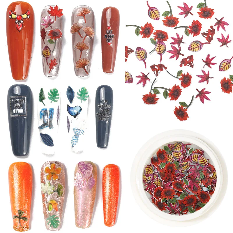 50 Pcs Holographic Color Maple Leaf 3D Nail Sticker Sequins Leaf Rainbow Color Flake Manicure Charm Decoration Accessory
50 Pcs Holographic Color Maple Leaf 3D Nail Sticker Sequins Leaf Rainbow Color Flake Manicure Charm Decoration Accessory