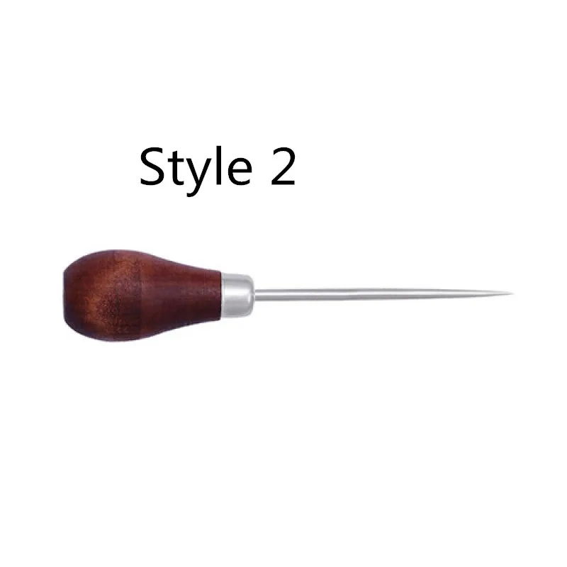 Wooden handle awl DIY knitting tools straight cone bent cone needle drill tool leather repair shoes
Wooden handle awl DIY knitting tools straight cone bent cone needle drill tool leather repair shoes