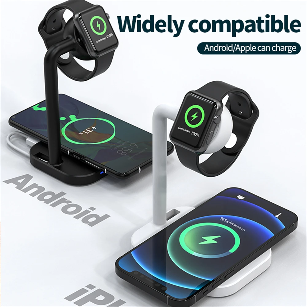 2 In 1 Magnetic Wireless Charger 15W Fast Charging Station Stand Dock For iPhone 12 Chargers For Apple Watch Airpods Practical
2 In 1 Magnetic Wireless Charger 15W Fast Charging Station Stand Dock For iPhone 12 Chargers For Apple Watch Airpods Practical