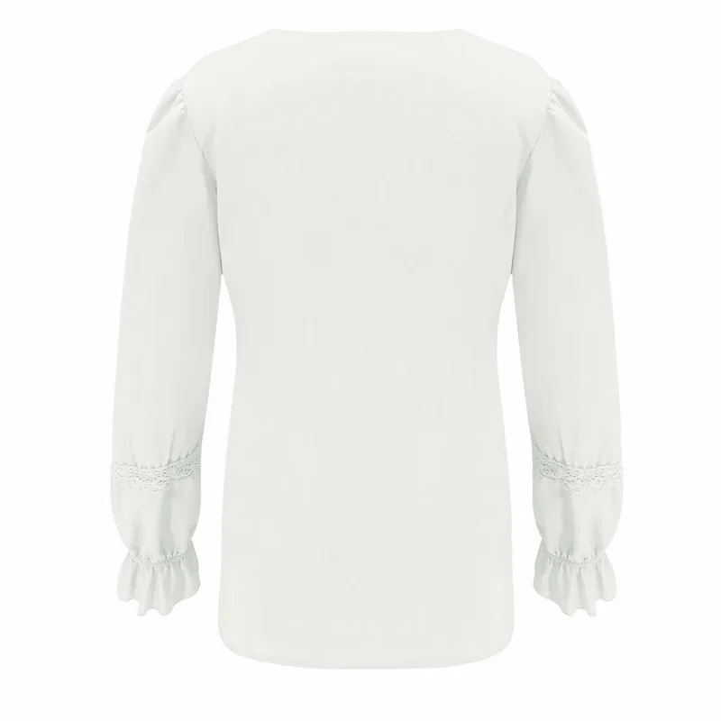 Woman Vintage Elegant Blouse 2019 Female Blusas Fashion Womens Lace Ruffle V-Neck Long Lantern Sleeve Loose Blouse Shirt Tops 
Woman Vintage Elegant Blouse 2019 Female Blusas Fashion Womens Lace Ruffle V-Neck Long Lantern Sleeve Loose Blouse Shirt Tops