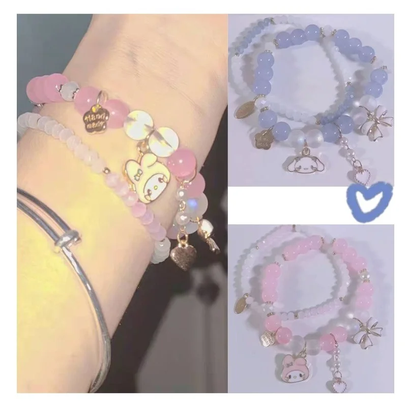 Cute Sweet JK Crystal Bracelet Cartoon Anime Melody Cinnamoroll Kuromi Kawaii Girl Student Bracelet Jewelry Girl Birthday Gift
Cute Sweet JK Crystal Bracelet Cartoon Anime Melody Cinnamoroll Kuromi Kawaii Girl Student Bracelet Jewelry Girl Birthday Gift