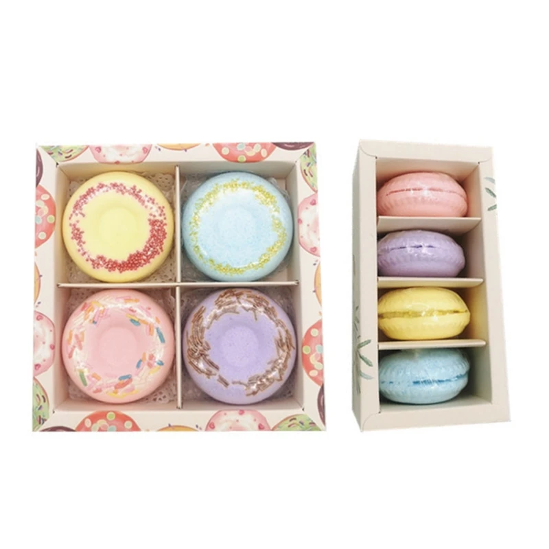 4Pcs Macarons/donuts Bath Bombs Gift Set with Essential Oils Spa Bubble for Women Birthday Mothers Day
4Pcs Macarons/donuts Bath Bombs Gift Set with Essential Oils Spa Bubble for Women Birthday Mothers Day