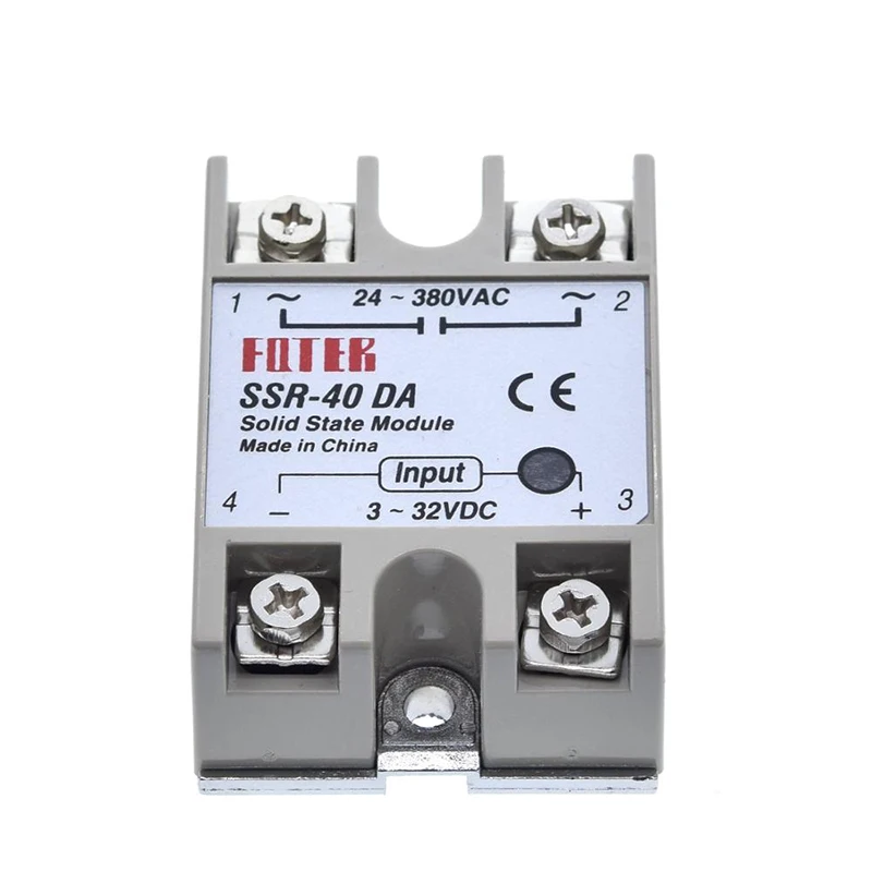 Твердотельное реле Φ SSR-10DA 10A 25A 40A 50A фактически 3-32V DC TO 24-380V AC SSR 10DA 25DA 40DA 50DA |