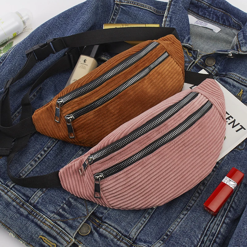 Women Corduroy Waist Bag Ladies new Designer Canvas Fanny Pack Fashion travel Money Phone Chest Banana Bag Female Bum Belt Bags
Women Corduroy Waist Bag Ladies new Designer Canvas Fanny Pack Fashion travel Money Phone Chest Banana Bag Female Bum Belt Bags