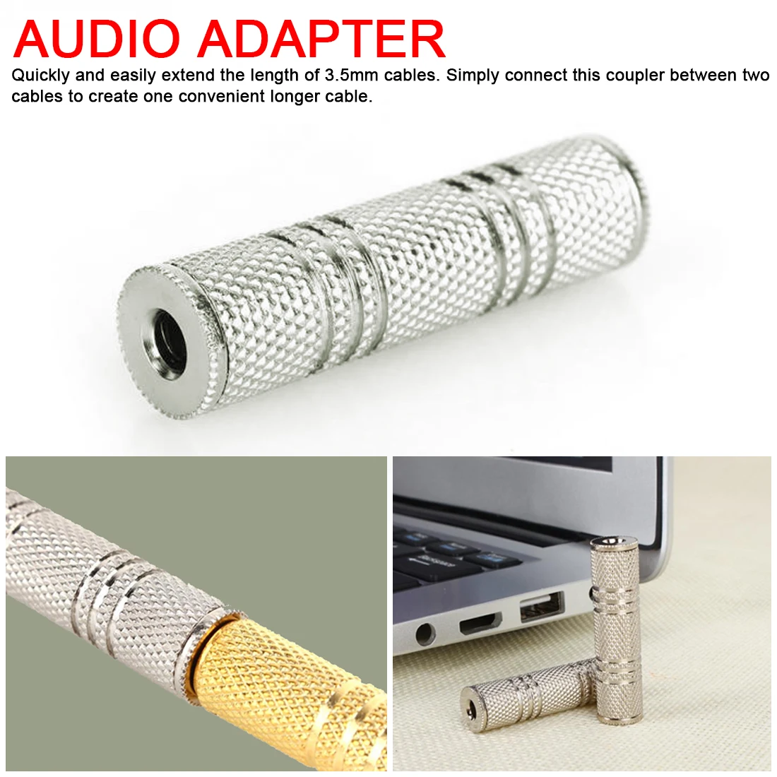 3.5mm Jack Female to 3.5 mm Female Connector Audio Headphone Jack Coupler Adaptor Connectorheadphone adapter,headphone adapter
3.5mm Jack Female to 3.5 mm Female Connector Audio Headphone Jack Coupler Adaptor Connectorheadphone adapter,headphone adapter