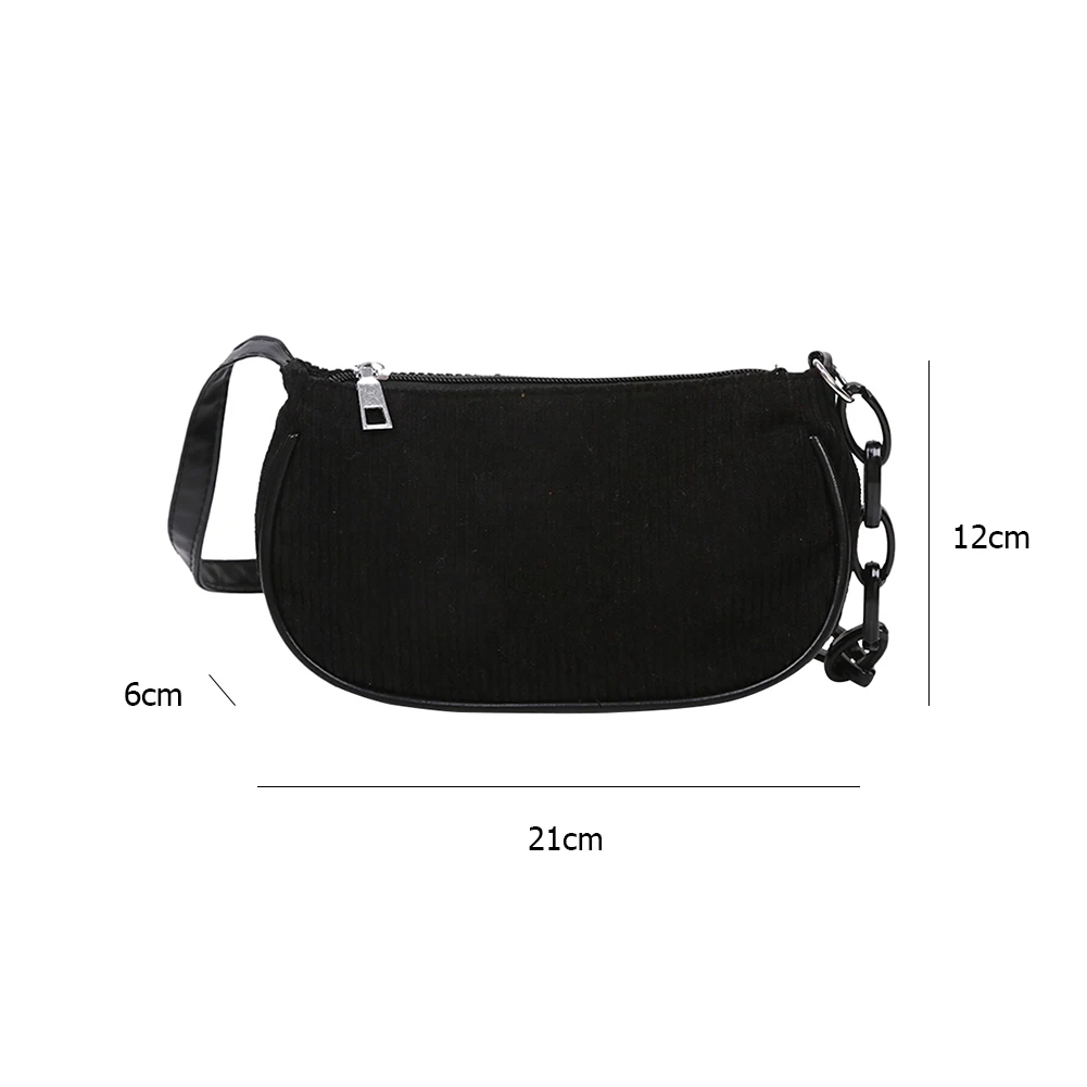 Fashion Women Autumn Winter Corduroy Zipper Handbag Casual Solid Color Shoulder Underarm Purse Portable Street Travel Clutch Bag
Fashion Women Autumn Winter Corduroy Zipper Handbag Casual Solid Color Shoulder Underarm Purse Portable Street Travel Clutch Bag