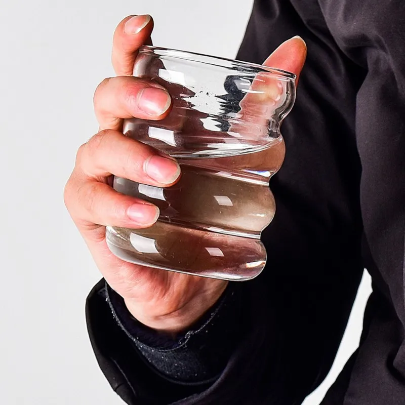 Ripple Design Glass Cup Milk Cup Beer Espresso Coffee Cup Heat-resistant Handmade Beer Mug Tea Whiskey Glass Cups Drinkware
Ripple Design Glass Cup Milk Cup Beer Espresso Coffee Cup Heat-resistant Handmade Beer Mug Tea Whiskey Glass Cups Drinkware