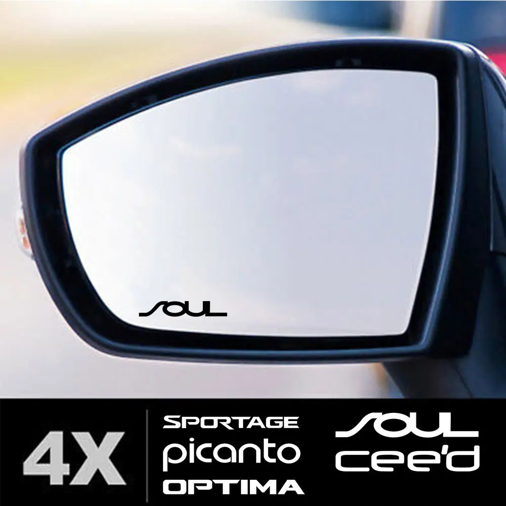 4 шт. наклейки на зеркало заднего вида для Kia Sportage 3 Rio K2 Optima Sorento Picanto Ceed Forte Cadenza K9 Soul |