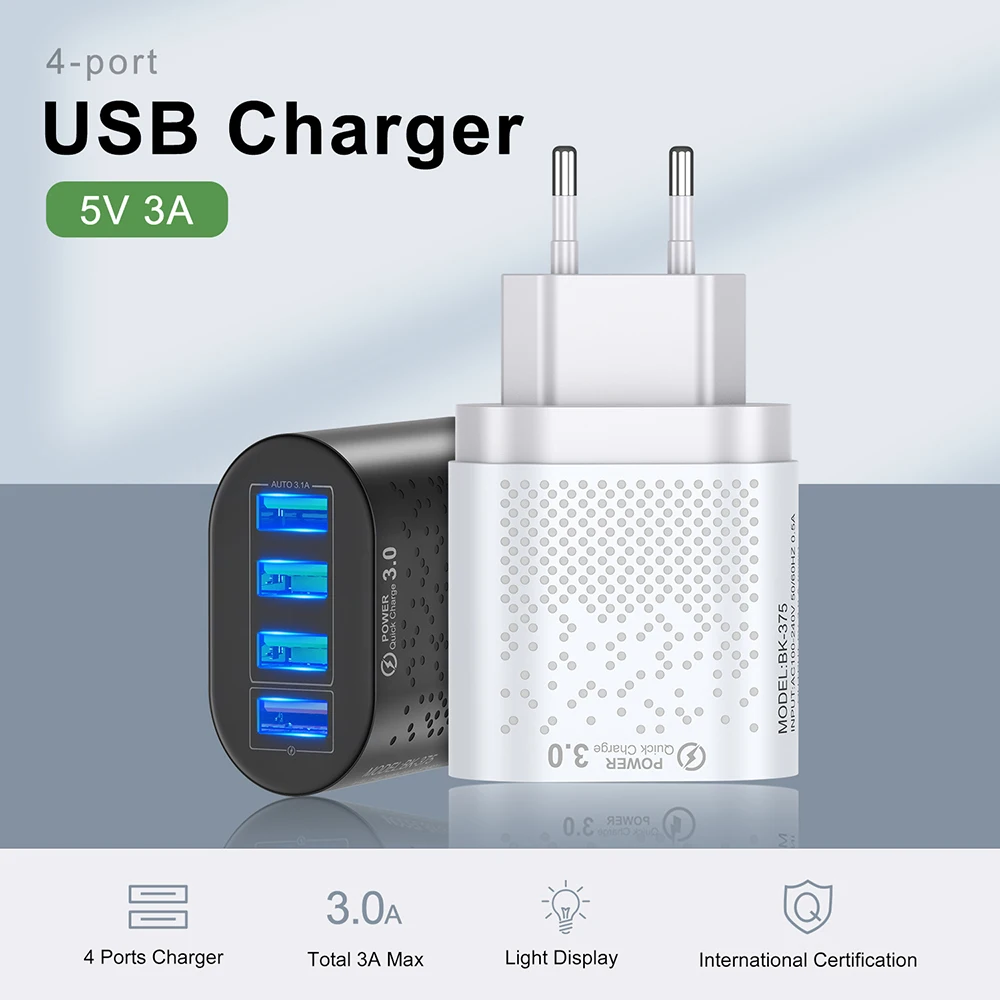 USB Charger 48W EU/US Phone Charger Quick Charge 3.0 For iPhone 12 11 3A Fast Chargeing For Xiaomi Mobile Phone Charger
USB Charger 48W EU/US Phone Charger Quick Charge 3.0 For iPhone 12 11 3A Fast Chargeing For Xiaomi Mobile Phone Charger