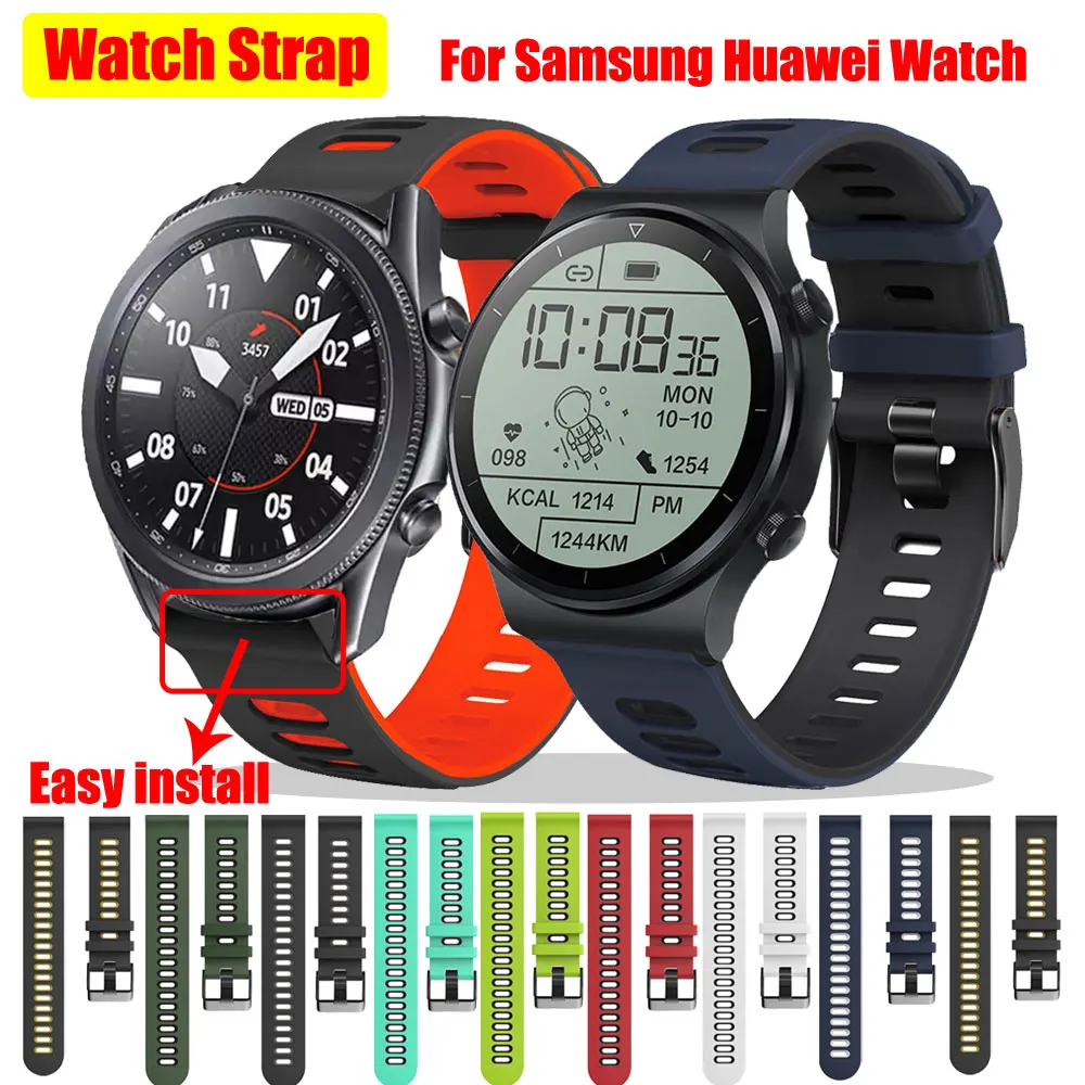 22mm Wrist Straps For Samsung Galaxy 3 45 watch 46 Honor Huawei Watch GT 2 46/ Smart watch Silicone Sport Replacement Bracelet
22mm Wrist Straps For Samsung Galaxy 3 45 watch 46 Honor Huawei Watch GT 2 46/ Smart watch Silicone Sport Replacement Bracelet